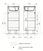 Тумба с раковиной 1MarKa Penta 37Н угловая Белый глянец арт-Ц0000001635 — фото 6, Тумбы с раковиной