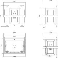 Настенный светильник Maytoni Modern Cerezo Прозрачный Хром арт-MOD201WL-01N — фото 4, Бра