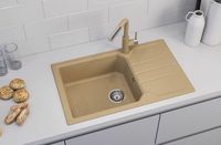 Кухонная мойка Alveus Granital Record 40 G55 Beige 780x480x180 Бежевая арт-1144465 — фото 4, Кухонные мойки