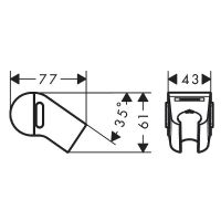 Держатель ручного душа Hansgrohe WallStoris Черный матовый арт-27917670 — фото 2, Держатели для душа