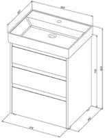 Тумба под раковину Aquanet Nova Lite 60 Дуб рустикальный арт-302471 — фото 9, Тумбы под раковину