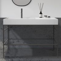 Консоль с раковиной Abber Stein 120 Черная арт-AS2647 — фото 2, Консоли для раковины