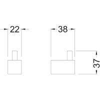 Крючок Schein Rembrandt Хром арт-061-1CH — фото 2, Крючки для полотенец