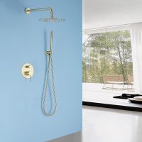 Товар: Душевая система Abber Emotion Золото матовое арт-AF8818G - фото 2 Душевая система Abber Emotion Золото матовое арт-AF8818G — фото 2, Встраиваемые душевые комплекты