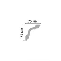 Карниз гибкий Decomaster 96630 FL 2400x75x75 мм арт-96630FL — фото 2, Карнизы