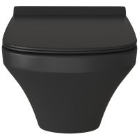 Унитаз Grossman подвесной Черный матовый с сиденьем Микролифт арт-GR-4440BMS — фото 2, Подвесные унитазы