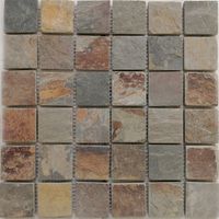 Каменная мозаика из сланца Pixmosaic Slate Rusty 30,5x30,5 см арт-PIX300 — фото 1, Мозаика