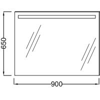 Зеркало Jacob Delafon Parallel 90 с подсветкой с подогревом и ИК-выключателем арт-EB1414-NF — фото 6, Зеркала в ванную комнату