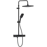 Душевая система Damixa Gala с термостатом Черная матовая арт-953760300 — фото 1, Душевые стойки