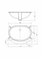 Раковина Migliore 58 Белая арт-29899 — фото 2, Раковины встраиваемые снизу