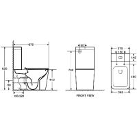 Унитаз компакт WeltWasser Gelbach 001 XL MT-BL Черный матовый с бачком и сиденьем Микролифт арт-10000005776 — фото 2, Напольные унитазы