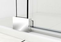 Душевая дверь Vincea Extra 90 профиль Черный стекло тонированное арт-VDP-1E8090CGB — фото 6, Распашные душевые двери