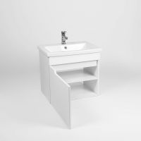 Тумба под раковину VIANT Куба 60 подвесная Белая арт-VKUB60CO-T1STP — фото 4, Тумбы под раковину