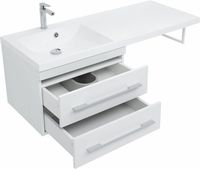 Тумба с раковиной Aquanet Нота 120 L подвесная Белая арт-240160 — фото 8, Тумбы с раковиной