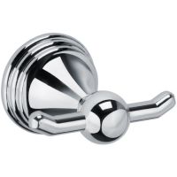 Двойной крючок Grampus Laguna Хром арт-GR-7805 — фото 1, Крючки для полотенец