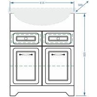 Тумба под раковину Stella Polar Кармела 65 Ольха белая арт-SP-00000173 — фото 3, Тумбы под раковину