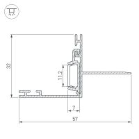 Товар: Профиль алюминиевый Arlight накладной для ГКЛ Серебристый арт-021721 - фото 4 Профиль алюминиевый Arlight накладной для ГКЛ Серебристый арт-021721 — фото 4, Профили для светодиодных лент