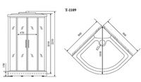 Душевая кабина Timo Comfort 90x90 с гидромассажем арт-T-8809F — фото 9, Душевые кабины