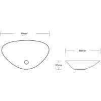 Раковина-чаша Ceruttispa 59 СТ9579 Белая арт-CR7025M — фото 3, Раковины накладные