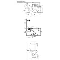 Унитаз компакт Globo Paestum без бачка и сиденья арт-PA004.BI — фото 4, Напольные унитазы