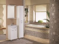 Товар: Шкаф пенал Onika Коралл 30.10 Белый арт-403037 - фото 2 Шкаф пенал Onika Коралл 30.10 Белый арт-403037 — фото 2, Пеналы для ванной комнаты