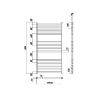 Водяной полотенцесушитель Ravak Degree 50х100 Хром арт-X04000083682 — фото 4, Водяные полотенцесушители