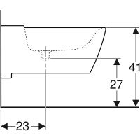 Биде Geberit Xeno 2 без крышки арт-500.501.01.1 — фото 3, Биде подвесные