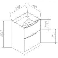 Тумба под раковину BelBagno Lavanderia 120 Bianco Lucido арт-LAVANDERIA-580/1200-2C-PIA-BL — фото 3, Тумбы под раковину