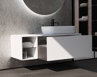 Тумба c раковиной SanVit Оскар 90 R подвесная Белая арт-koskar090R — фото 9, Тумбы с раковиной