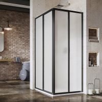 Душевая дверь Ravak Supernova SRV2-90 195 S профиль Черный пластик Pearl арт-14V703O211 — фото 2, Раздвижные душевые двери