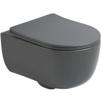Унитаз Vincea Evo подвесной Антрацит матовый с сиденьем Микролифт арт-VT1-34SMA — фото 1, Подвесные унитазы