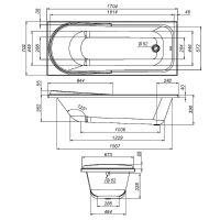 Каркас для ванны AM.PM Like Сталь арт-W80A-170-070W-R — фото 3, Комплектующие
