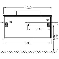 Тумба под раковину Jacob Delafon Madeleine 100 подвесная Черная матовая арт-EB2084-J53 — фото 3, Тумбы под раковину