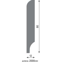 Плинтус Evrowood 2000x80x12 мм арт-PN 050 — фото 7, Плинтуса напольные