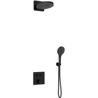 Душевая система Vincea Inspire Черная матовая арт-VSFW-4I211MB — фото 1, Встраиваемые душевые комплекты