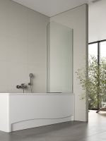 Шторка на ванну Agger 80x140 профиль Хром стекло прозрачное арт-A02-080TCR — фото 3, Шторки для ванной распашные