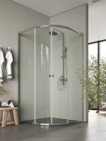 Товар: Душевой уголок Agger 100x100 профиль Хром стекло прозрачное арт-A01-100TCR/G - фото 2 Душевой уголок Agger 100x100 профиль Хром стекло прозрачное арт-A01-100TCR/G — фото 2, Душевые уголки четверть круга