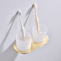 Стакан для зубных щеток Raglo двойной Золото матовое арт-R300.08.03 — фото 5, Стаканы для зубных щеток