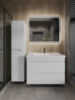 Товар: Тумба с раковиной Orange Topline-Milano 100 Белый глянец арт-TMR100+RA - фото 4 Тумба с раковиной Orange Topline-Milano 100 Белый глянец арт-TMR100+RA — фото 4, Тумбы с раковиной