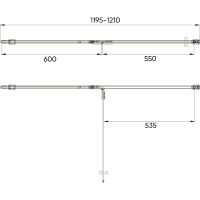 Душевая дверь Veconi Vianno VN-73 120 профиль Хром стекло прозрачное арт-VN73-120-01-C4 — фото 5, Распашные душевые двери
