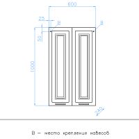 Подвесной шкаф Style Line Альба 60 Люкс Белый арт-ЛС-000010051 — фото 4, Шкафы для ванной