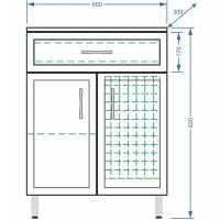 Тумба Stella Polar Концепт 60 Белый арт-SP-00000155 — фото 4, Комоды и тумбы для ванной комнаты