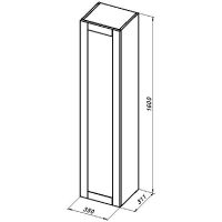 Шкаф пенал Aquanet Терра 35 подвесной Маренго арт-313247 — фото 7, Пеналы для ванной комнаты