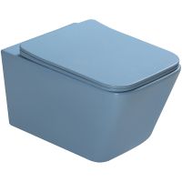 Унитаз SantiLine подвесной Голубой матовый с сиденьем Микролифт арт-SL-5007BL — фото 1, Подвесные унитазы