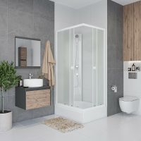 Душевая кабина Niagara Promo 110x80 без гидромассажа арт-P110/80/26Q/MT/BK — фото 1, Душевые кабины