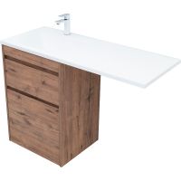 Тумба с раковиной Aquanet Токио 120 L Дуб веллингтон арт-335587 — фото 2, Тумбы с раковиной