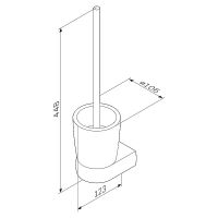 Ершик для унитаза AM.PM Sensation хром/матовое стекло арт-A3033300 — фото 8, Ершики для унитаза
