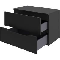 Тумба под раковину Orange Line 80 подвесная Черная матовая арт-Li-80TubMDF — фото 3, Тумбы под раковину