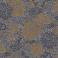 Обои Milassa Микадо Флизелин (1*10,05) Коричневый/Серый, Цветы арт-KTS6 011 — фото 1, Обои для стен