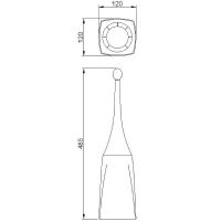Ершик для унитаза Nofer Хром Черный арт-09108.N — фото 2, Ершики для унитаза
